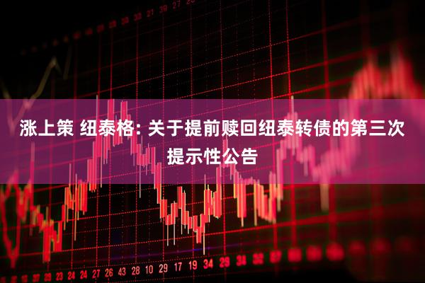涨上策 纽泰格: 关于提前赎回纽泰转债的第三次提示性公告