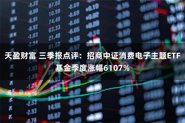 天盈财富 三季报点评:招商中证消费电子主题ETF基金季度涨幅6107%