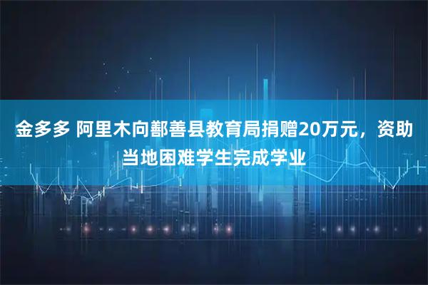金多多 阿里木向鄯善县教育局捐赠20万元，资助当地困难学生完成学业